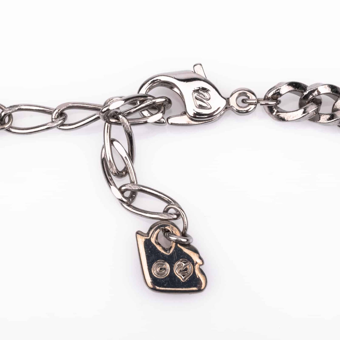 Swarovski-silberfarbener-Verschluss-Schwan-Logo