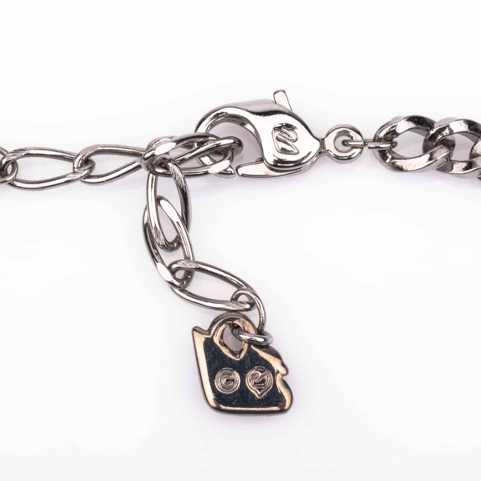 Swarovski-silberfarbener-Verschluss-Schwan-Logo