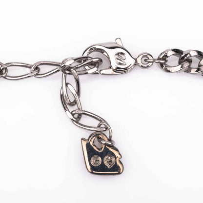 Swarovski-silberfarbener-Verschluss-Schwan-Logo