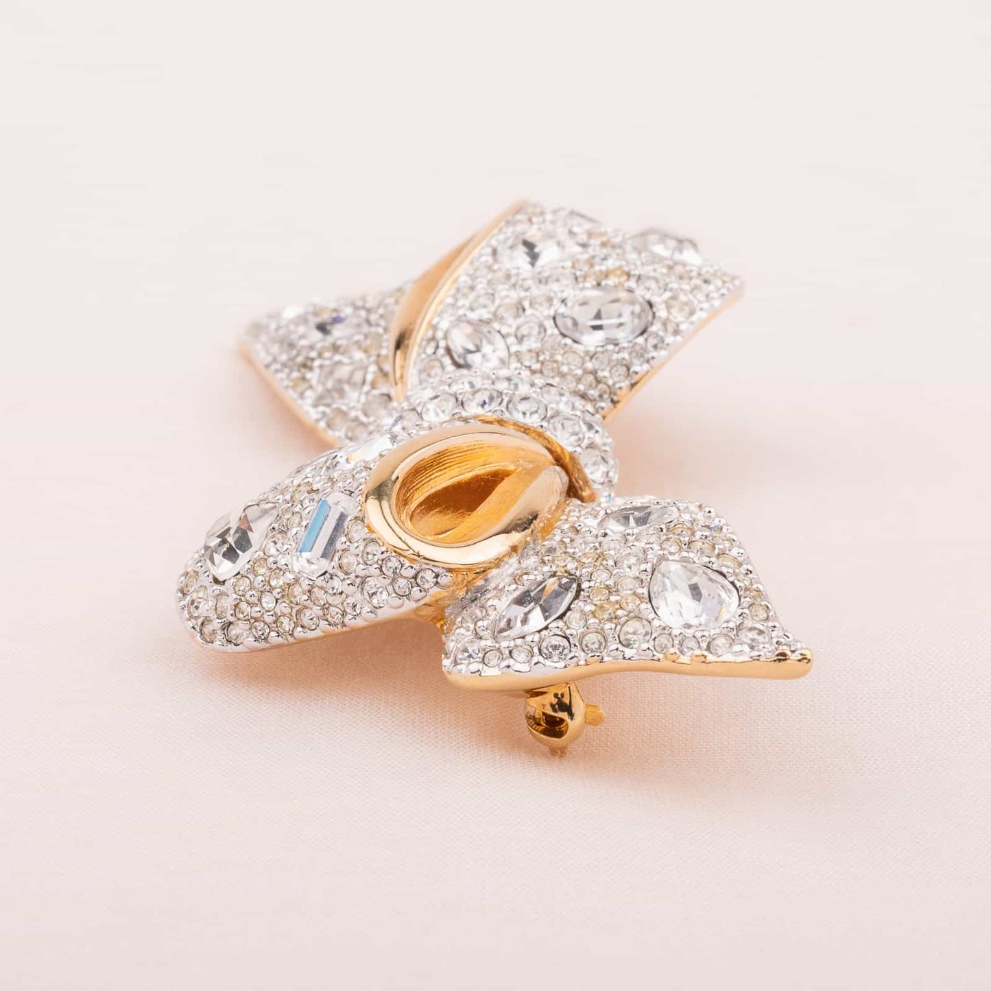 Swarovski-große-glitzernde-Schleifenbrosche