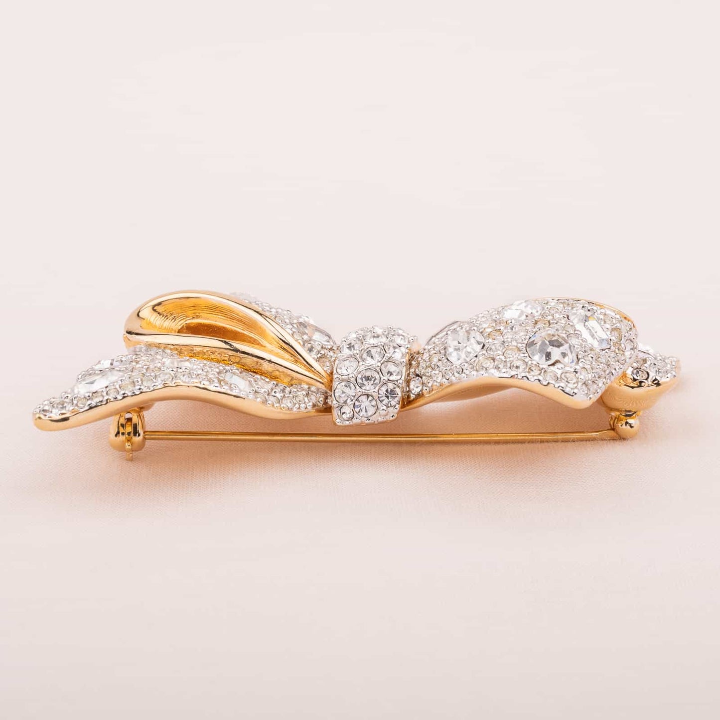 Swarovski-große-glitzernde-Schleifenbrosche