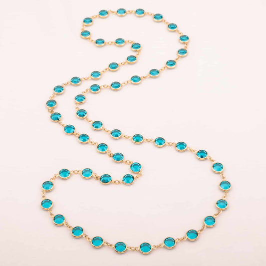 Swarovski-Kristallkette-Aqua-Grün