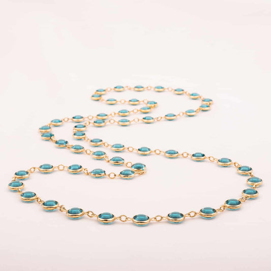 Swarovski-Kristallkette-Aqua-Grün