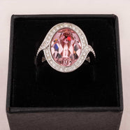 SWAROVSKI ring with pink crystal