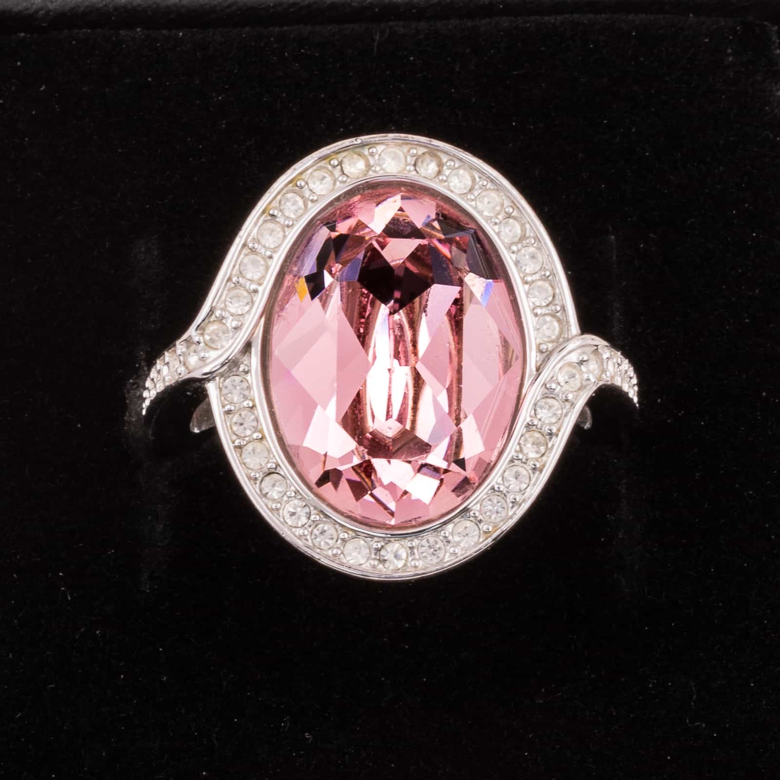 SWAROVSKI ring with pink Vintage – Beauty Find crystal