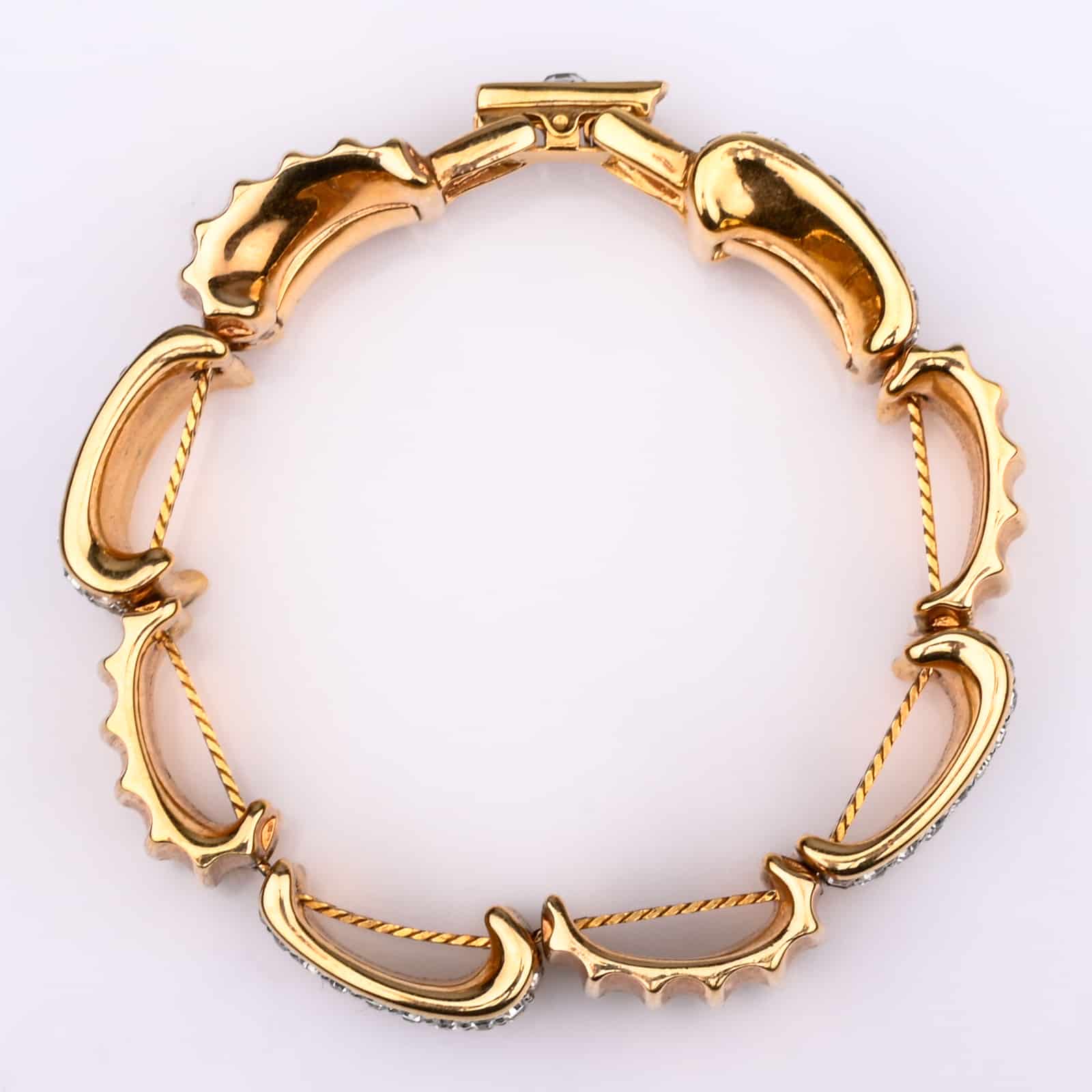 Laura B - Pyramid Cuff - Mesh and Swarovski Bracelet - Gold - Lilac  Swarovski - Handmade Bracelet - Luxury High Quality - Avvenice