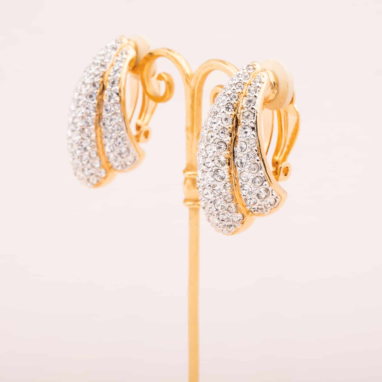 Swarovski-Vintage-Ohrclips-im-80s-Art-Deco-Design