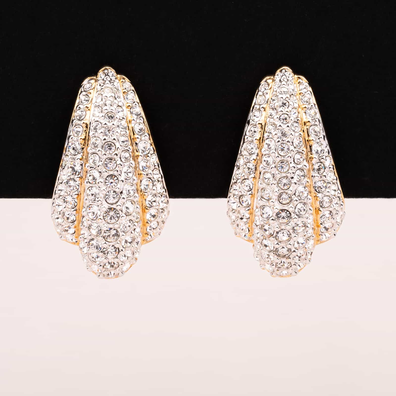Swarovski-Vintage-Ohrclips-im-80s-Art-Deco-Design