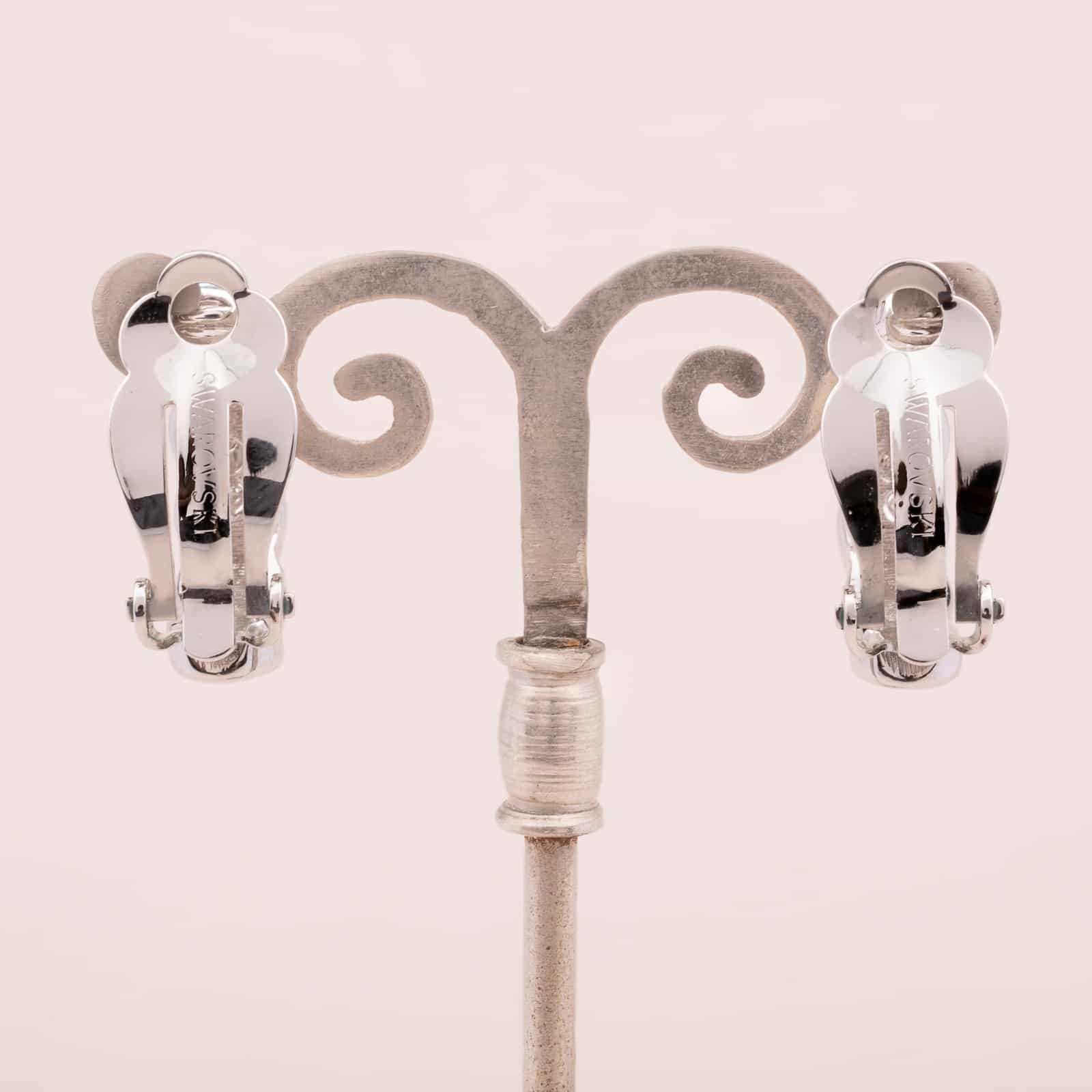 Swarovski-Kreolen-Ohrclips-silberfarben-Rückseiten