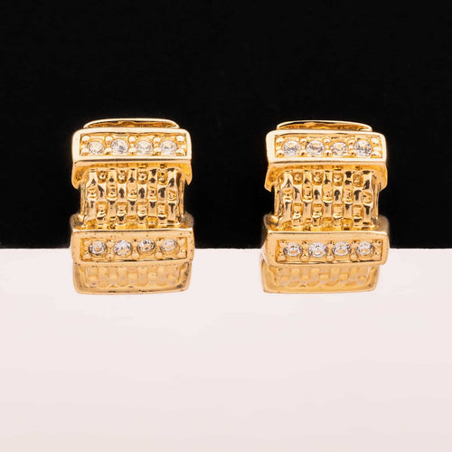 SWAROVSKI gold-plated creole clips