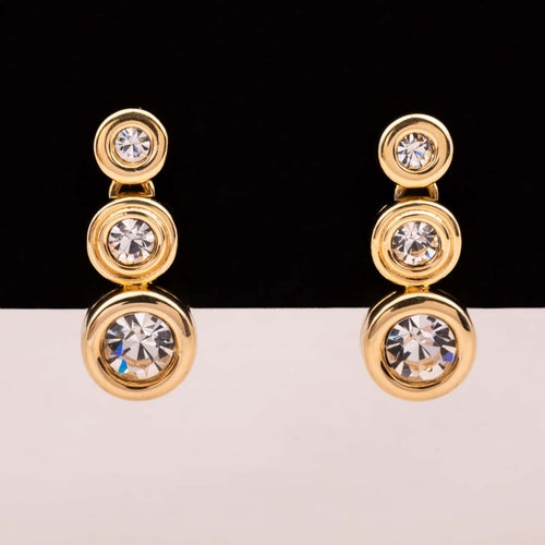 SWAROVSKI earrings with 3 crystals