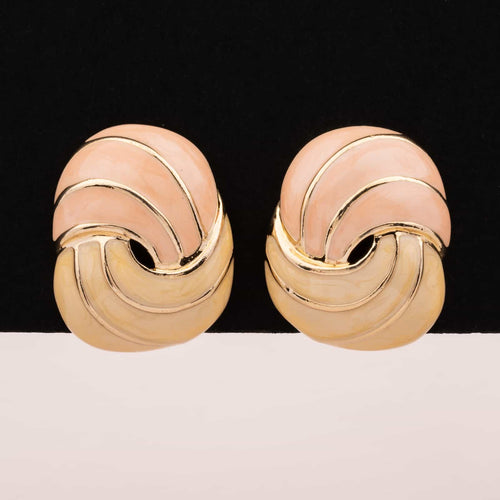 TRIFARI enamelled earrings from the 80s
