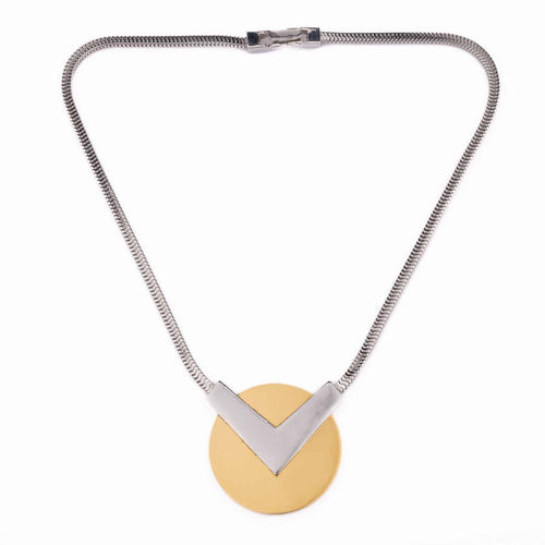 Vintage TRIFARI Halskette im Modernistischem Design in Bicolor