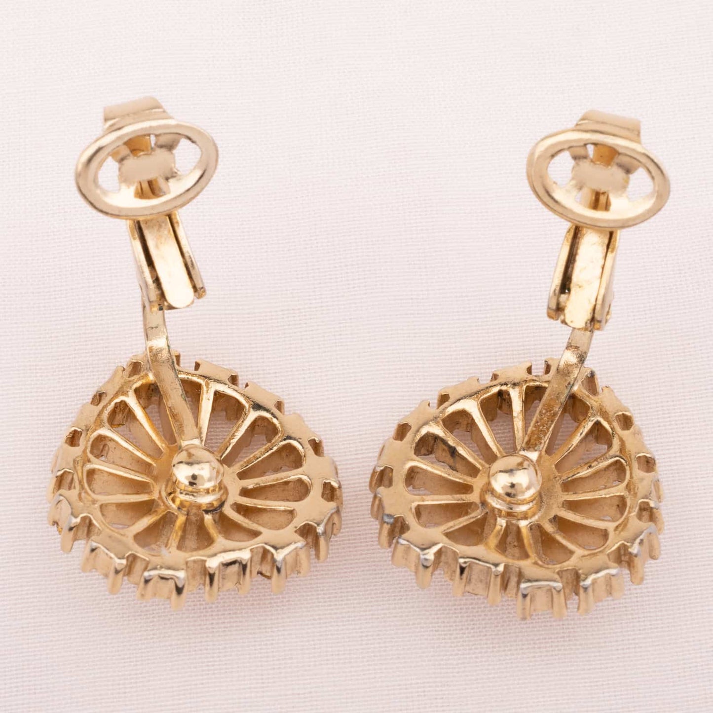 Trifari heart shaped earrings