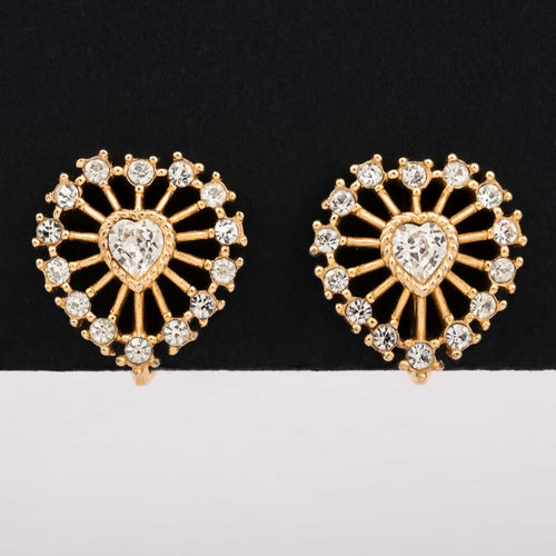 Trifari heart shaped earrings
