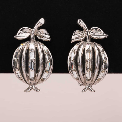 TRIFARI apple earrings from 1950