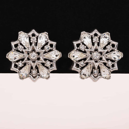 TRIFARI star-shaped rhinestone earrings
