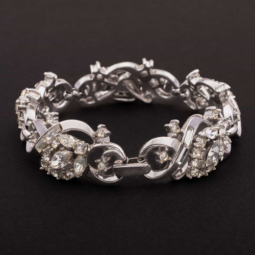 TRIFATI silver colored rhinestone bracelet