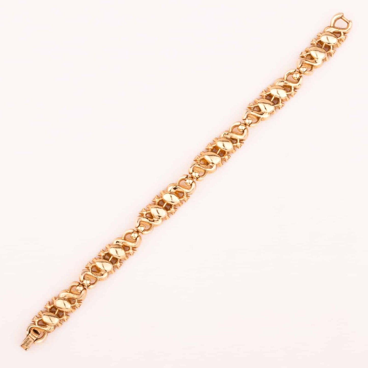 Trifari-vergoldetes-Strass-Armband-Rückseite