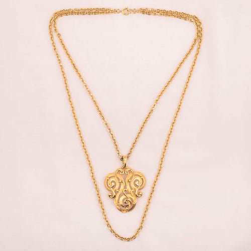 TRIFARI goldfarbene Halskette der swinging 60s
