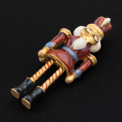 Nussknacker-Brosche-Vintage