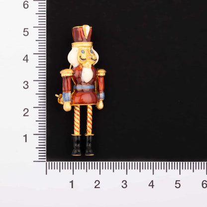 Nussknacker-Brosche-Vintage