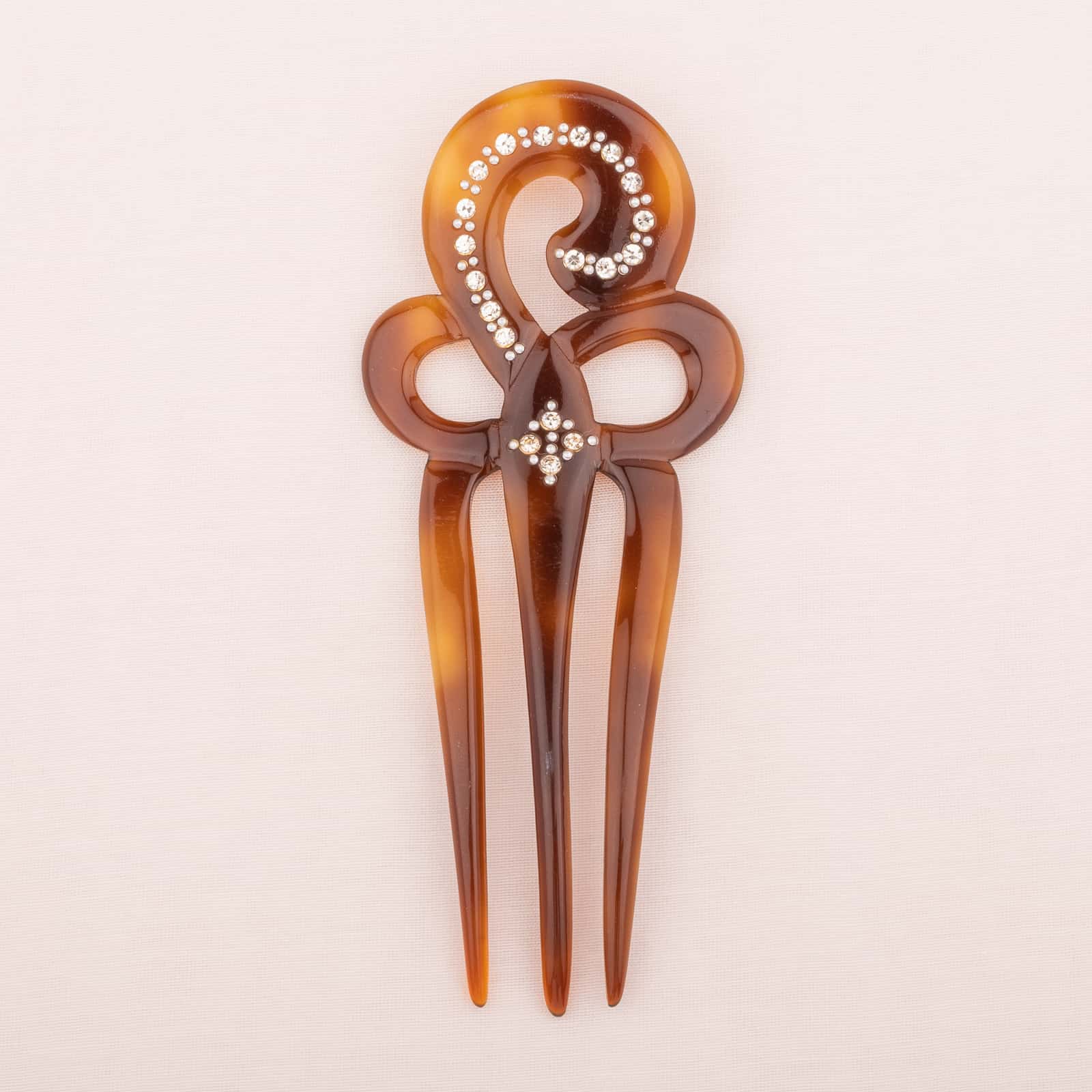 Haarschmuck-Steckkamm-Hornoptik-mit-Strass