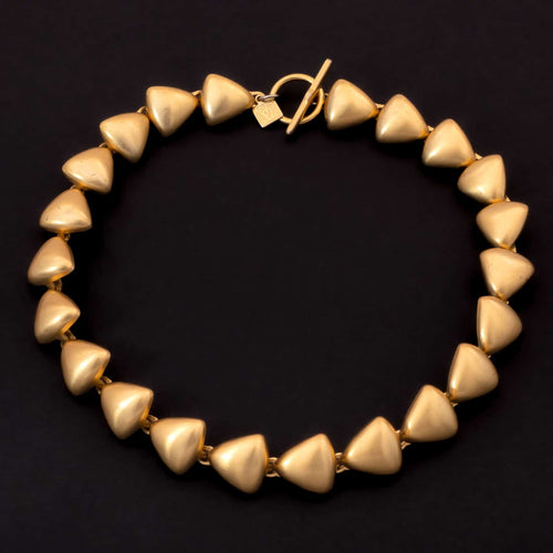 ANNE KLEIN matt gold plated necklace