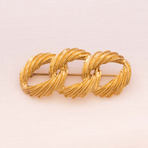 NAPIER gold-plated chain link brooch