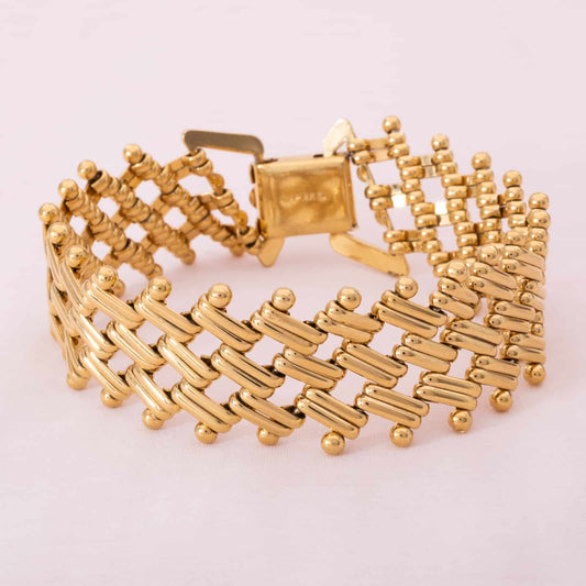 Napier-vergoldetes-schräges-Armband