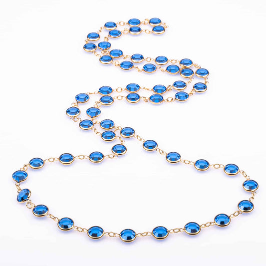 Swarovski-blaue-Halskette-mit-runden-Kristallen