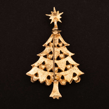 Vintage-Weihnachtsbaum-Brosche-Rückseite