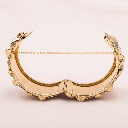 Whiting-Davis-Armband-goldfarben-mit-Sicherheitskette